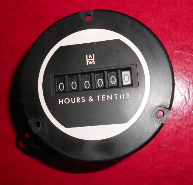 NOS ELAPSED TIME METER Panel Mount Synchronous Motor  Hours & Tenths A.W. HAYDON