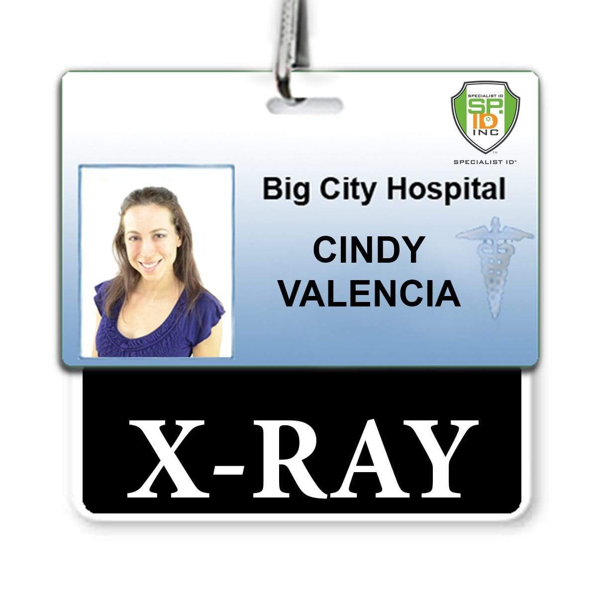 X-RAY Horizontal Badge Buddy with Black Border - X Ray Technician ID Backer