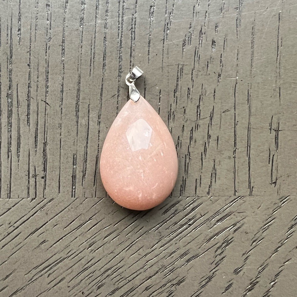 S925 Sunstone teardrop pendant