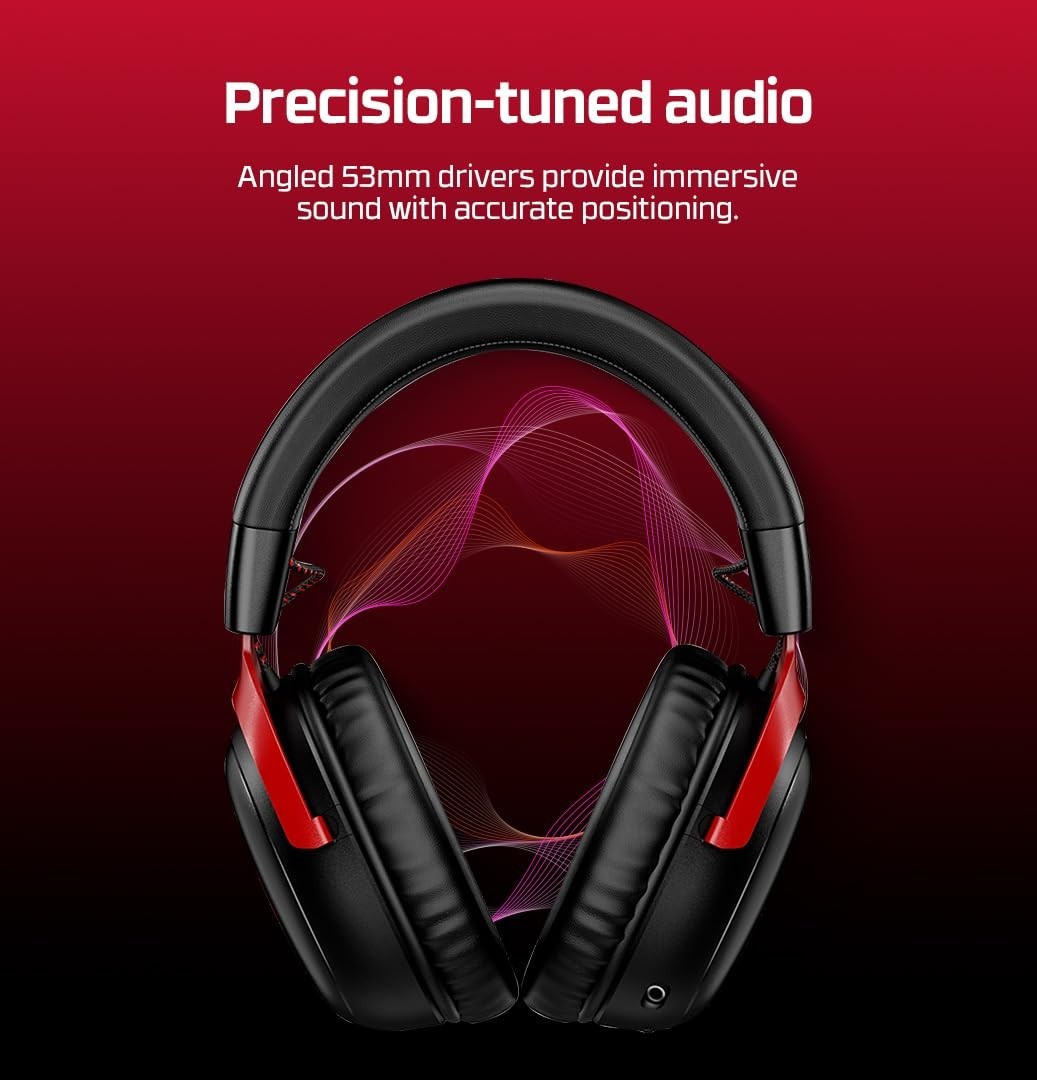 HyperX Cloud III Wireless Gaming Headset Black/Red 77Z46AA 120Hr Battery