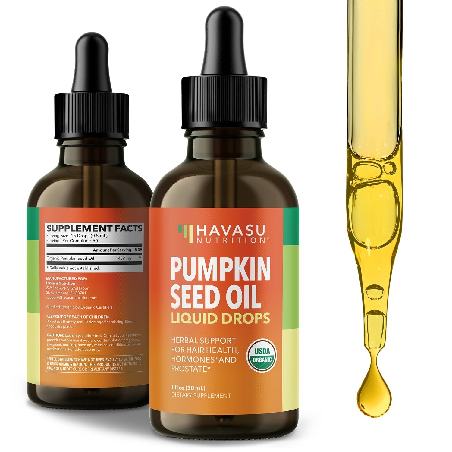 Organic Pumpkin Seed Oil for Hair & Eyelash Health Pumpkin Oil Supports Hair 30m