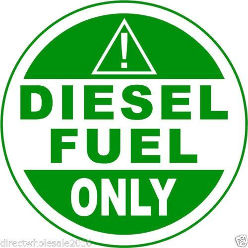 Diesel Only 4" Vinyl Decal Sticker Warning Warning Gasoline Fuel Gas