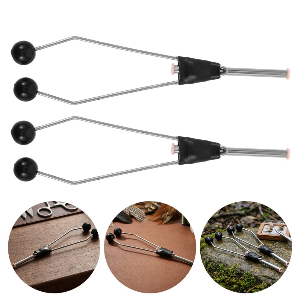 2Pcs Fly Tying Bobbin Ceramic Insert Thread Holder Durable Stainless Steel Kit