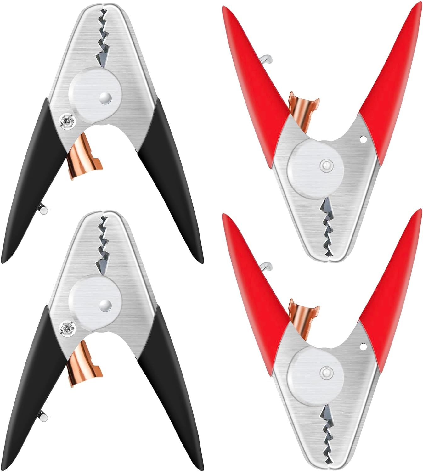 Battery Charger Clamps 4 Pcs Heavy Duty 1100A 6 Inch