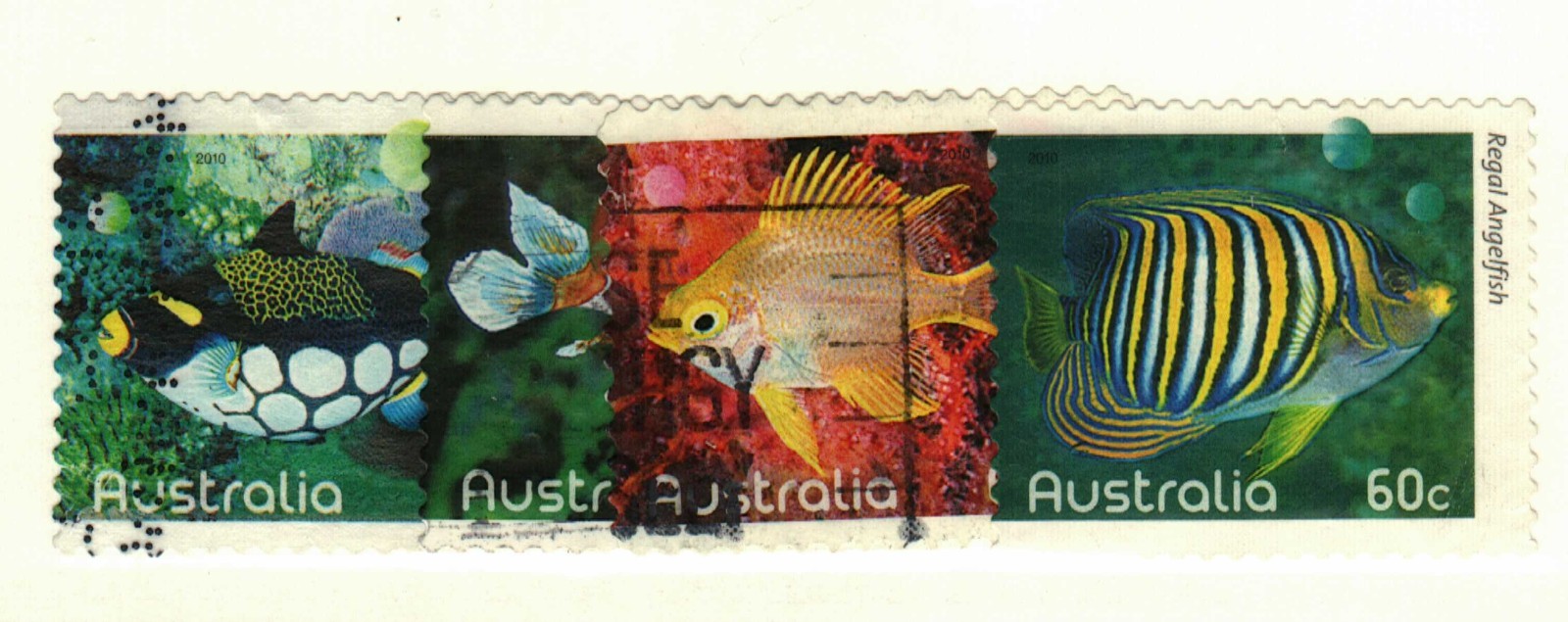 Australia #3278-81 used fish