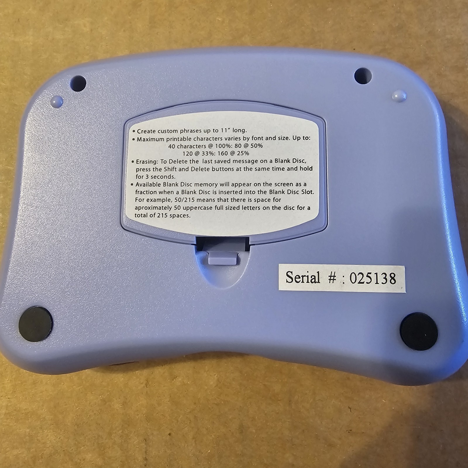 Xyron Design Disc Maker 48371 For The Xyron Design Runner *Missing Disc*