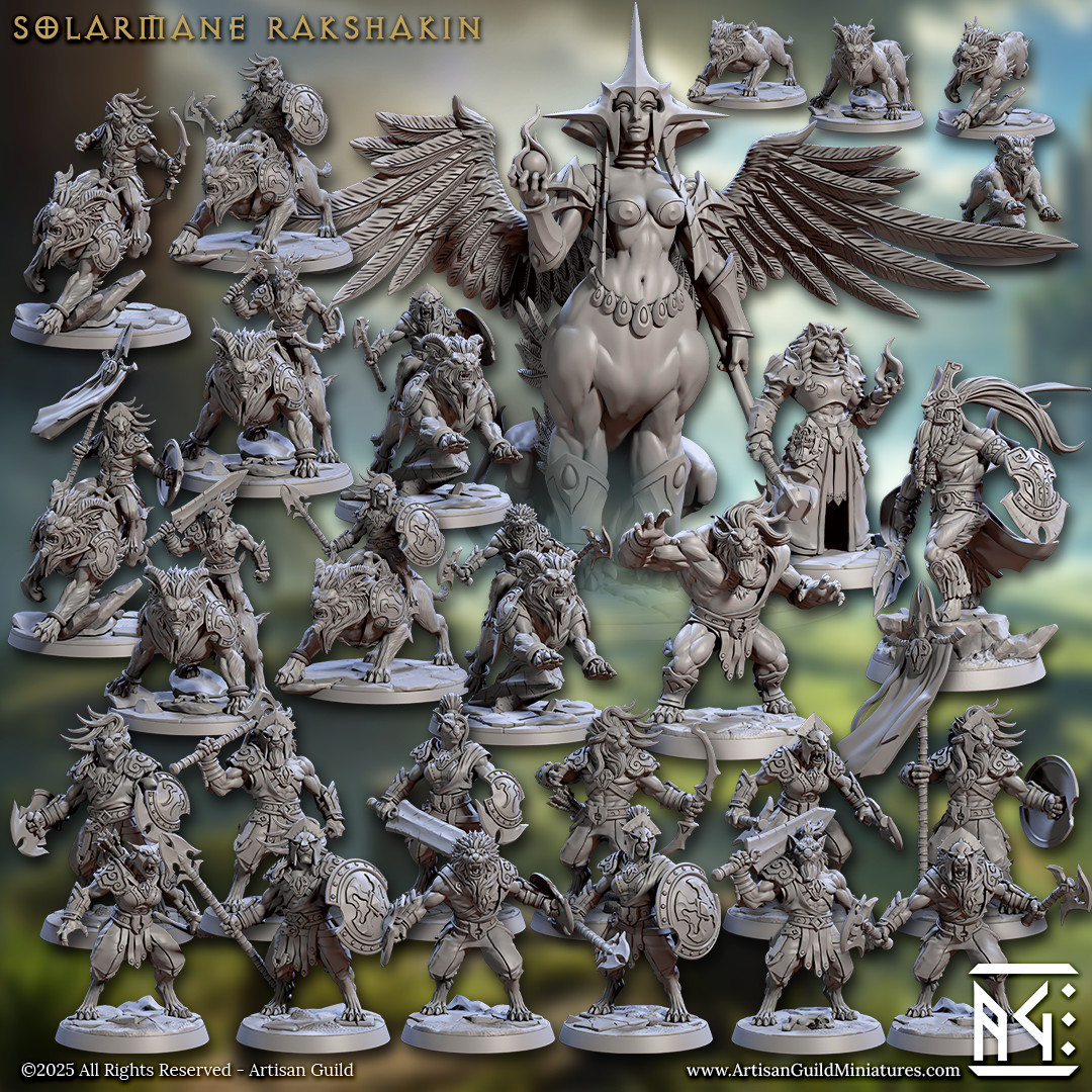 Solarmane Rakshakin Warrioress - Fighter - Artisan Guild - Dungeons and Dragons