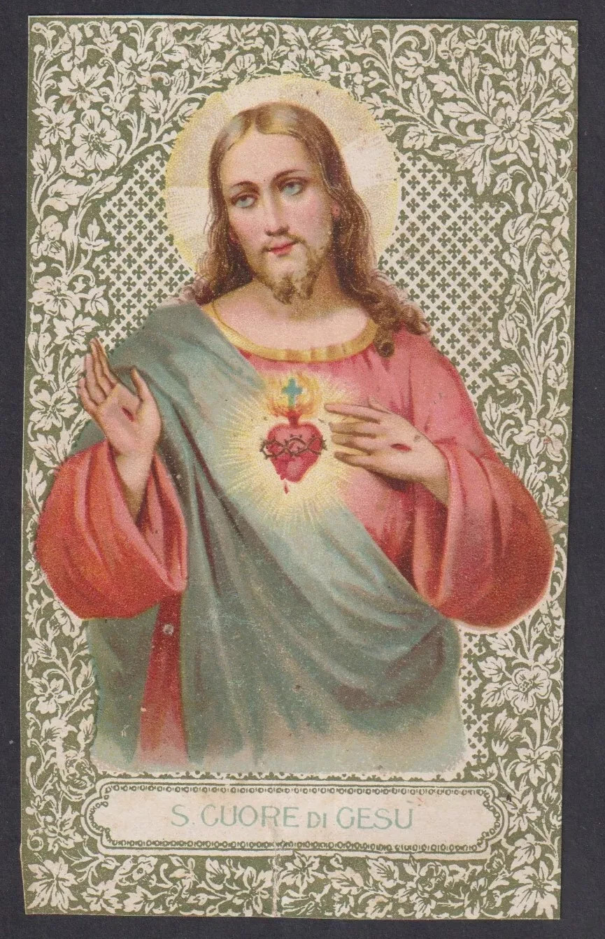 Holy card antique de Jesus santino image pieuse estampa