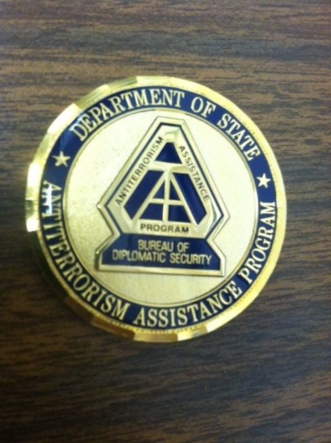 Diplomatic Security coin two sided Challenge coin antiterrorism assistance 1.75"
