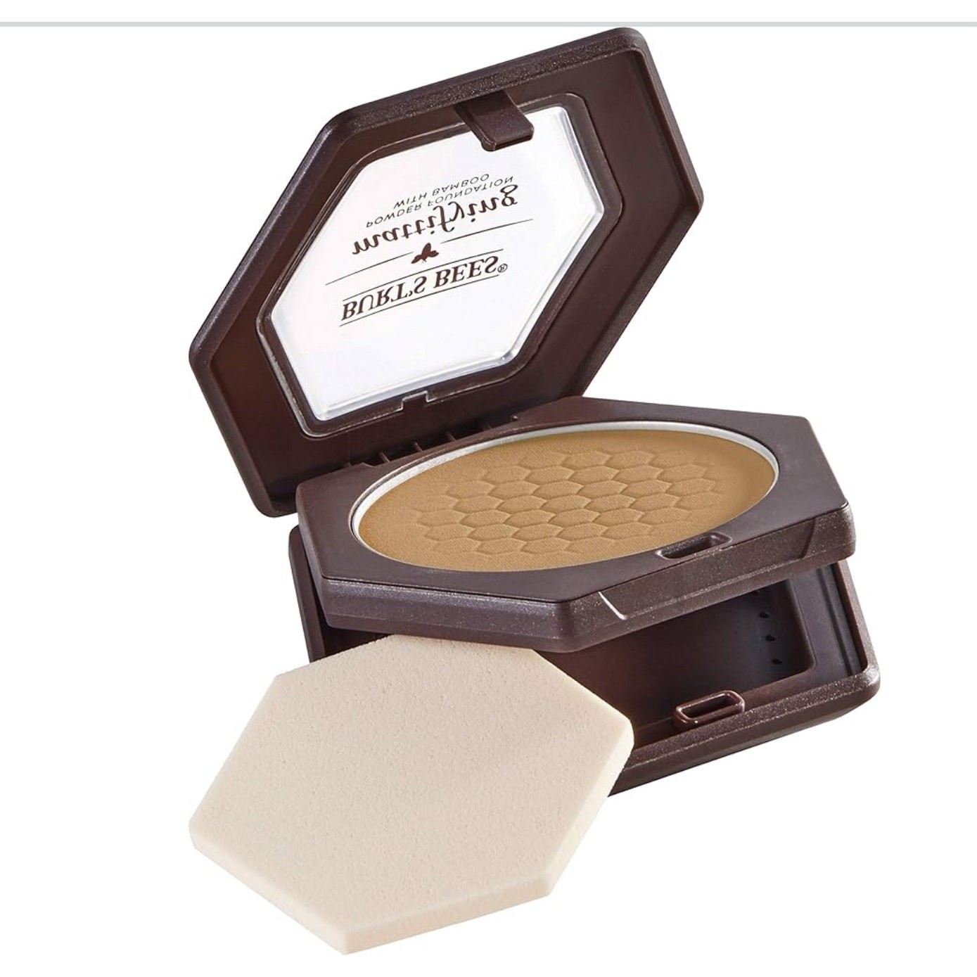Burts Bees Natural Mattifying Powder Foundation with Bamboo 1130 NUTMEG ~ Sealed
