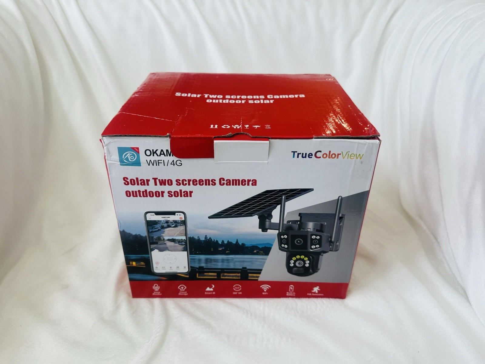 New OKAM PRO Solar Two Screens IP Camera WiFi/4G Outdoor Full Color Night Vision