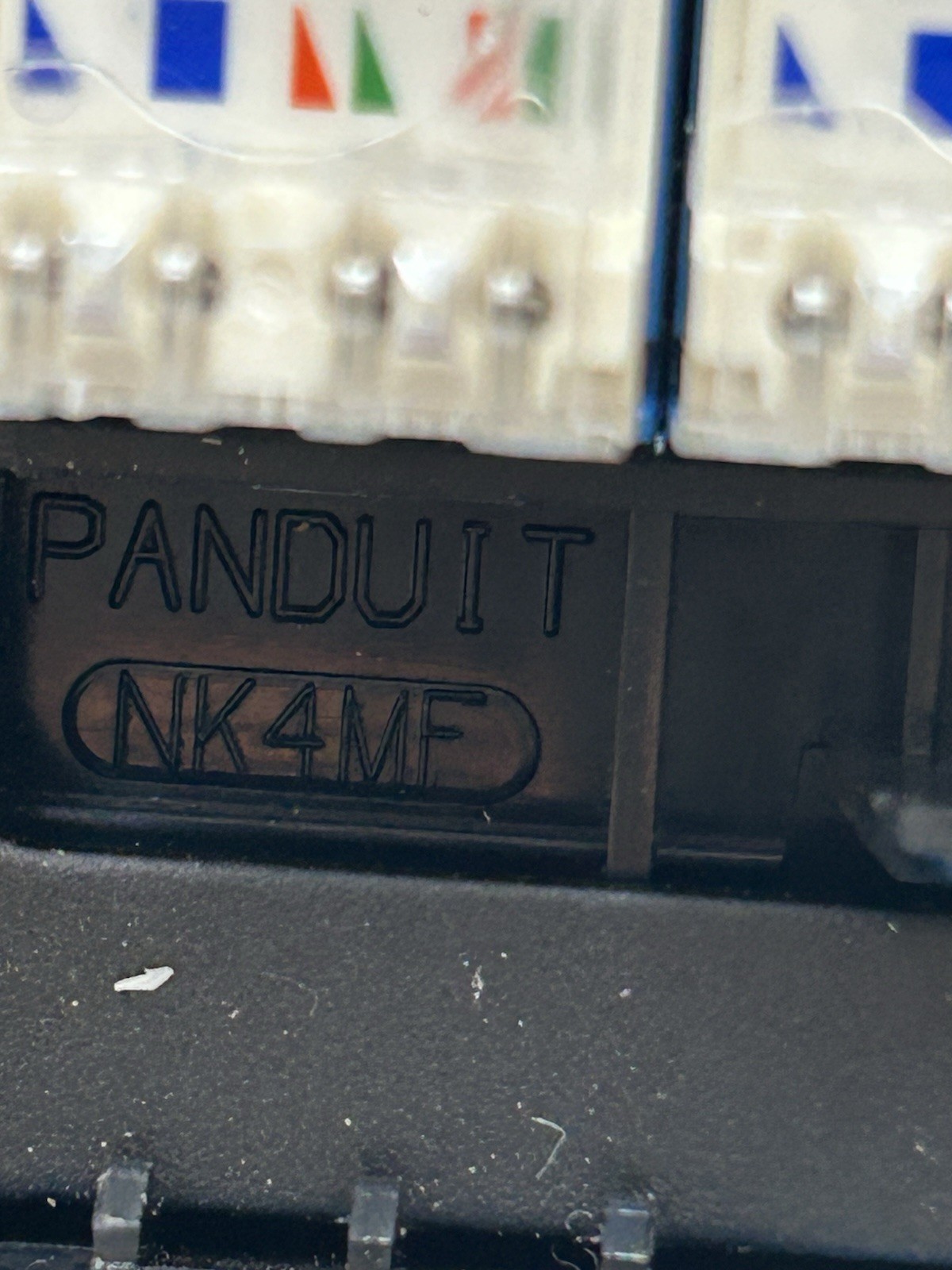 Panduit 48 Port Patch Panel Fully Loaded CAT 6 Keystone Jacks NK4MF
