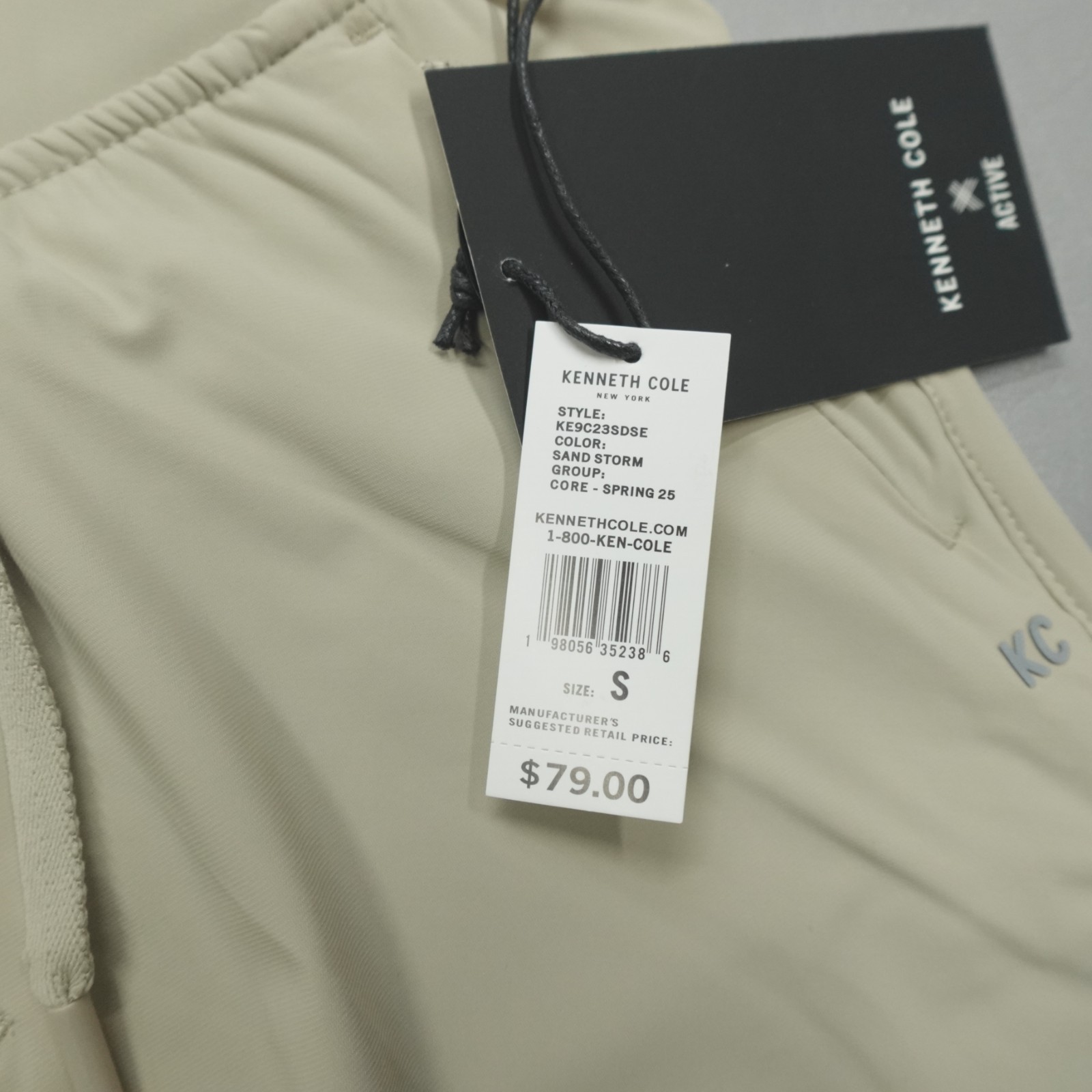 Kenneth Cole Active Tech Jogger Ankle Zip DWR Lightweight Reflective Sandstorm