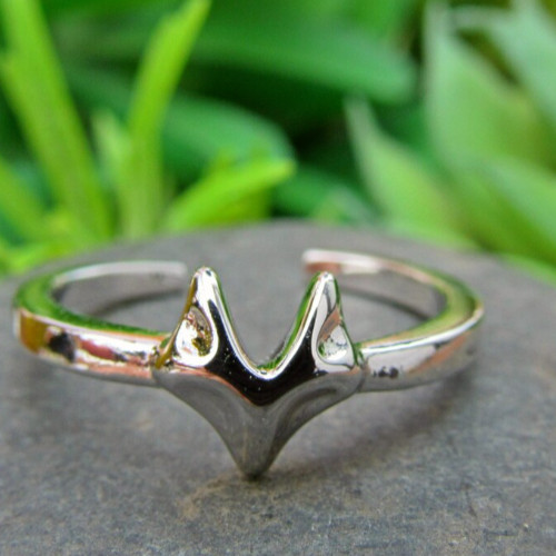 Daily Use For Women's Solid Metal Adjustable Attractive Toe Ring 925 Silver