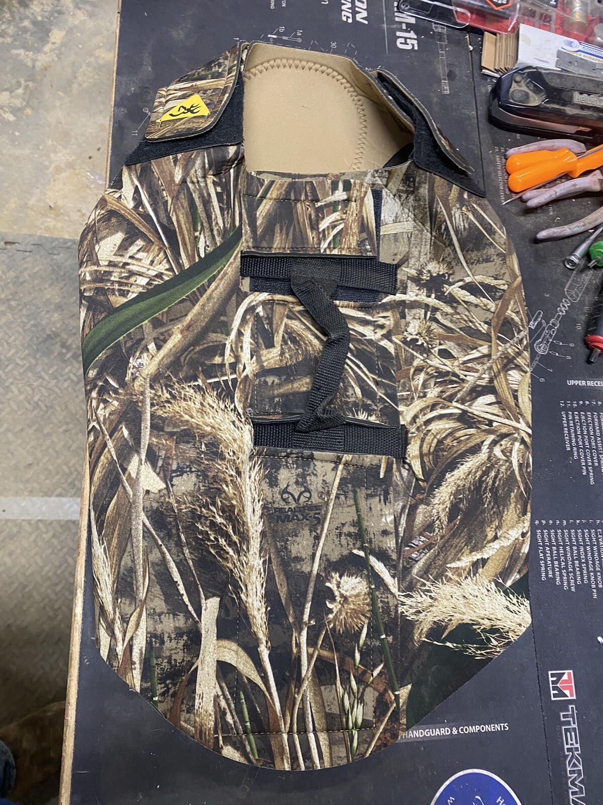BROWNING Realtree Sporting Dog Neoprene Chest Protector Vest CAMO Hunting Size L