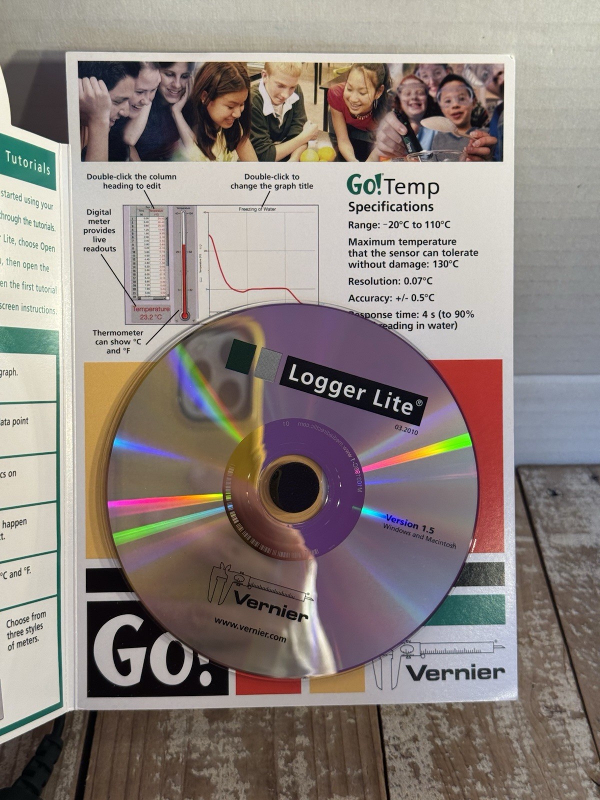 Vernier Go! Temp USB Temperature Probe Educational School Classroom Lab Science