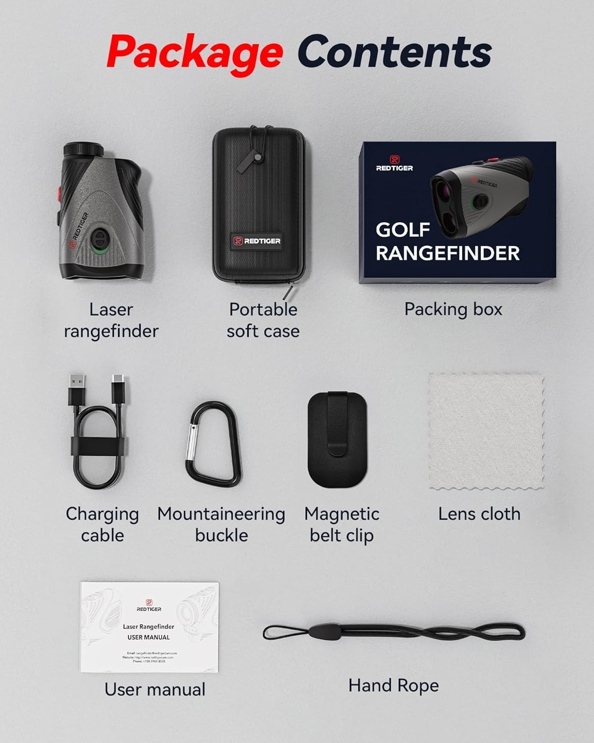 Golf Rangefinder, 7X Magnification 1200 Yards Laser Range Finder with Slope, ...