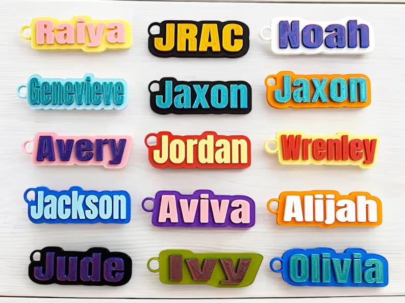 Bottle Name Tag, Personalized Name Keychain, Custom Backpack Tag, School Name