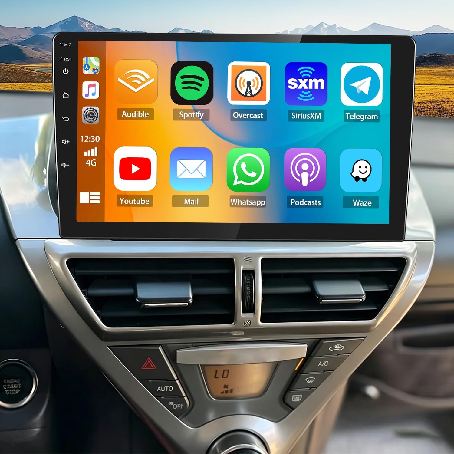 10.1 2 Din for Peugeot Partner 2008-2019 Wireless Carplay Android Auto SWC Rear