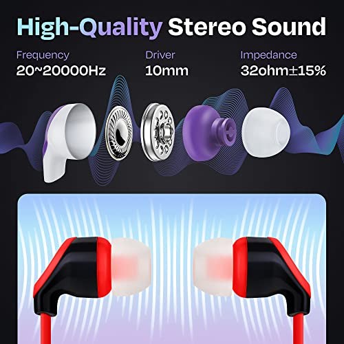 30x Multipack—Bulk Earbuds with Microphone—For Schools, Classroom
