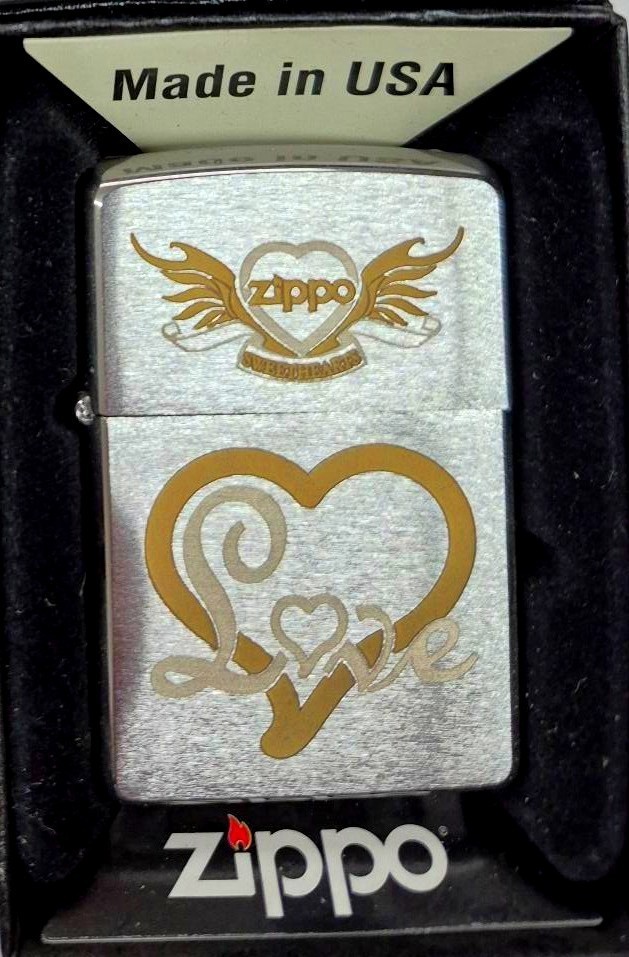 Sharp Zipper Love Heart Logo Zippo Lighter