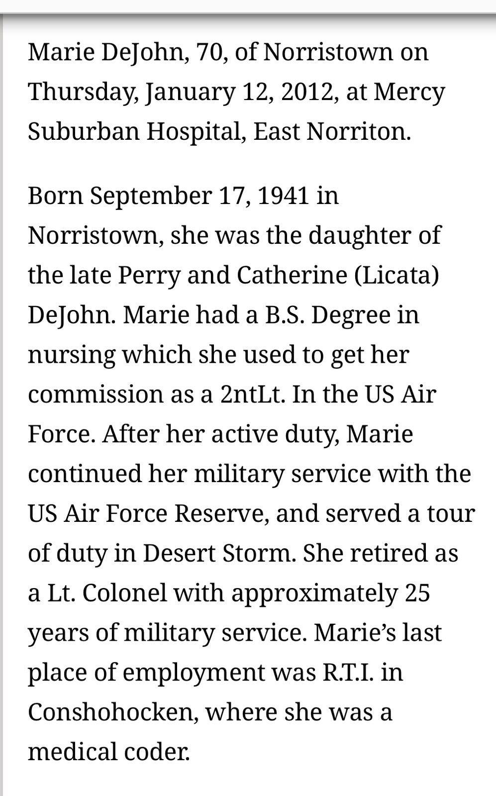 Desert Storm Nurse Dog Tags, Air Force