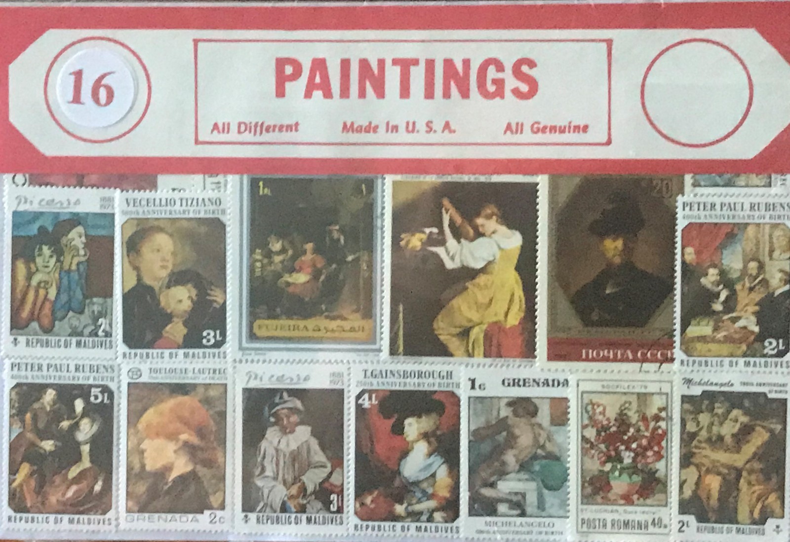 Stamp Packet - Paintings