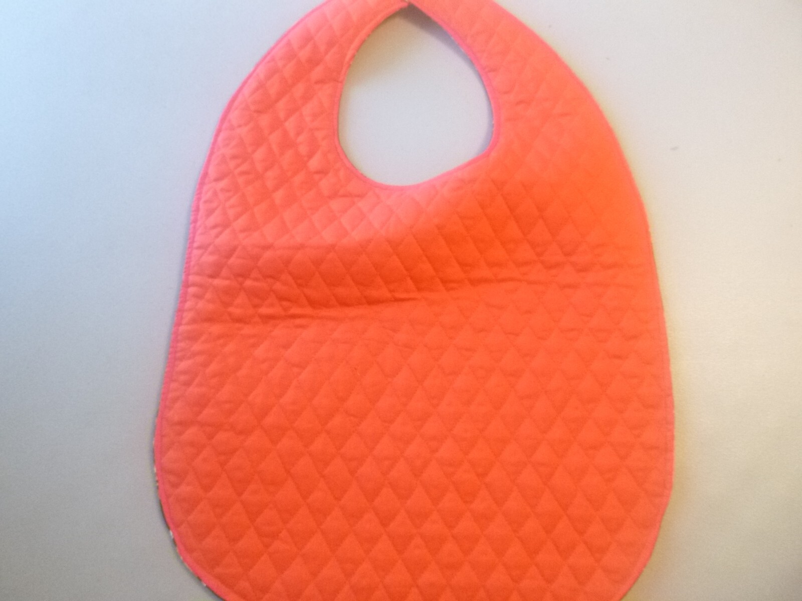 Adult Bib/Clothing Protector double thickness with Quilted Diamond Backing
