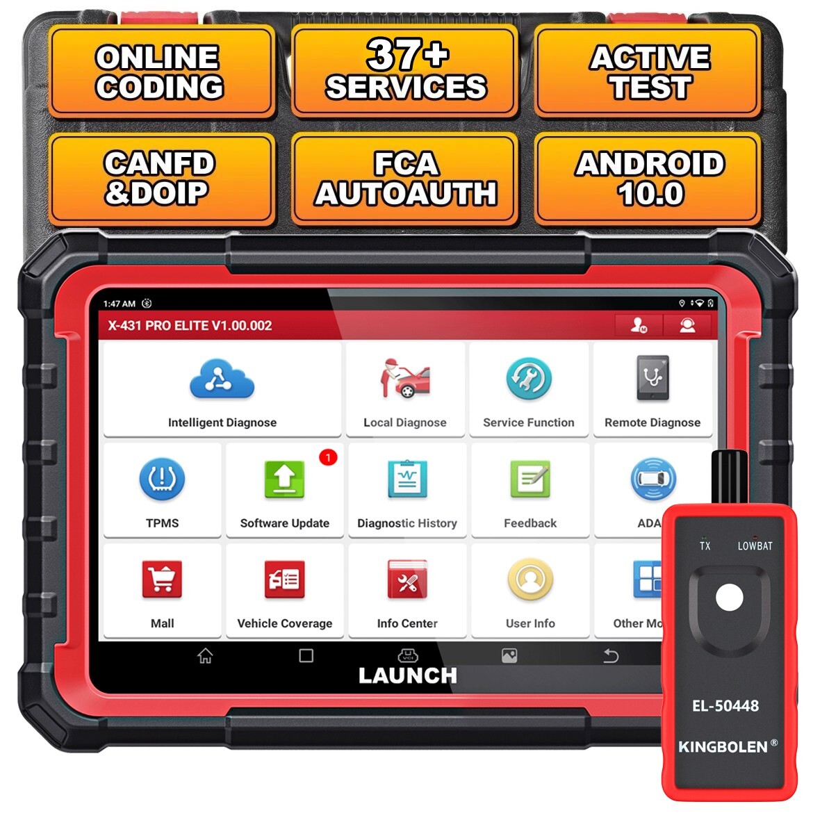 2026 LAUNCH X431 Pro Elite PRO5 V + OBD2 Car Diagnostic Tool Scanner Key Coding
