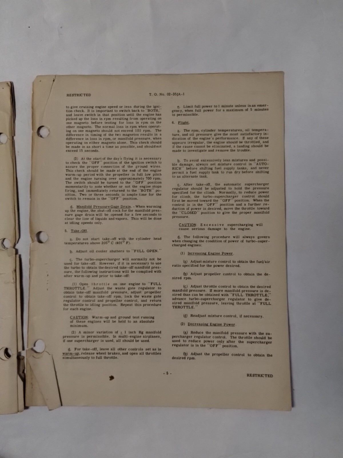 Wright Aircraft Engine & Associated Models R-3350-13, 21,23 Operation Instruct.