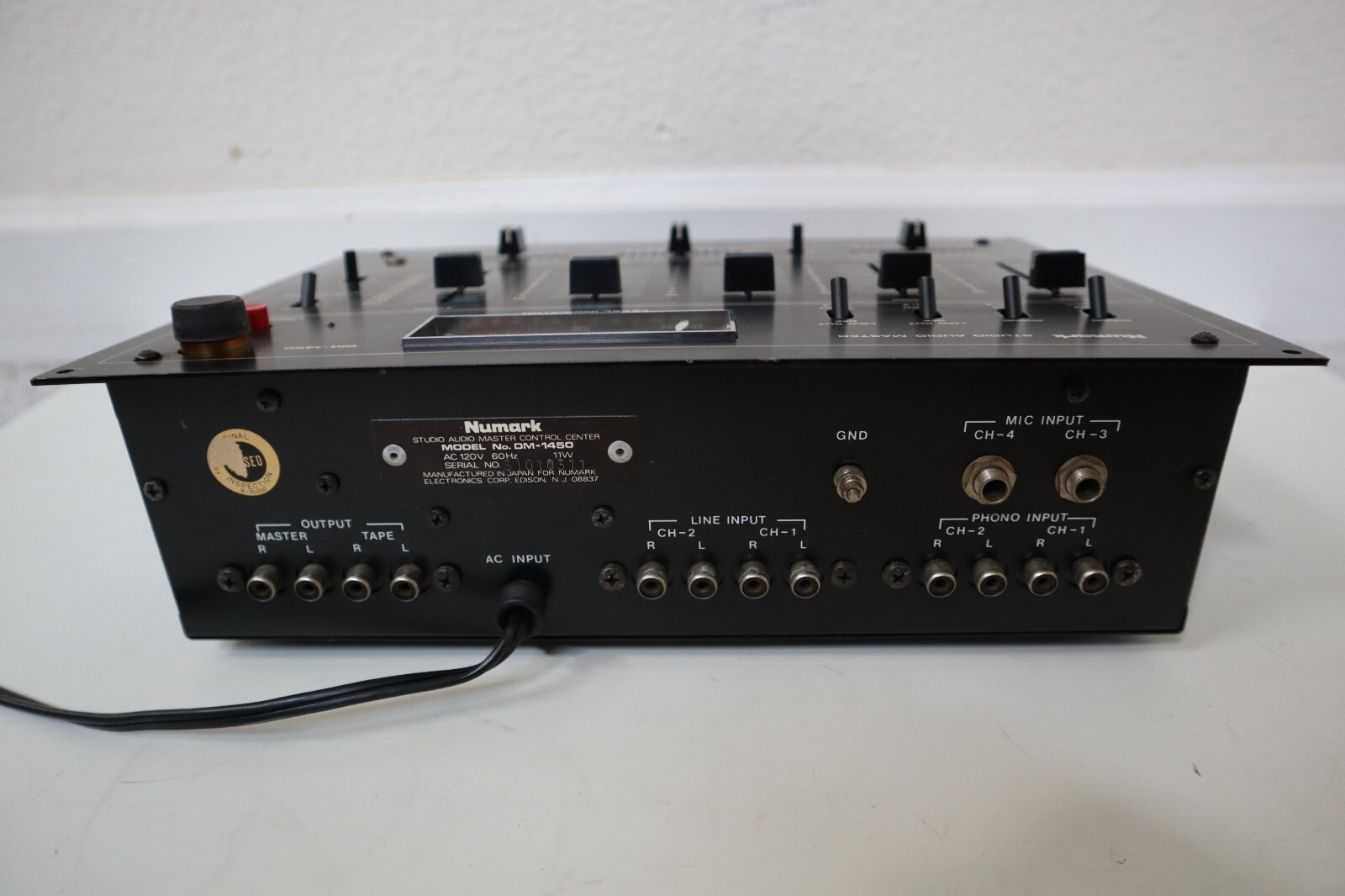 Numark DM-1450 Studio Audio Master Stereo Pre-Amplifier Control Center - Working