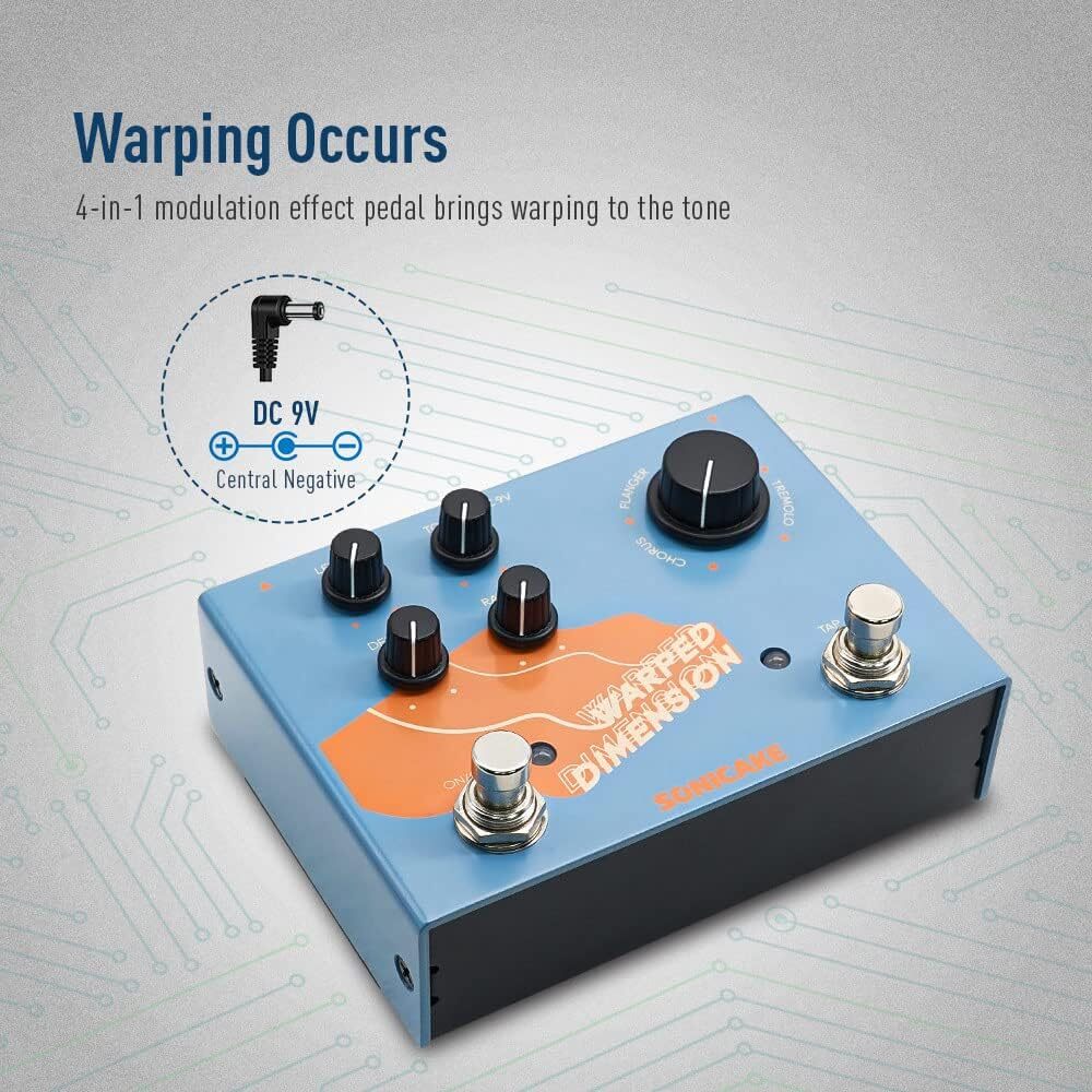 SONICAKE Warped Digital Modulation Pedal Chorus Guitar Effect Pedal