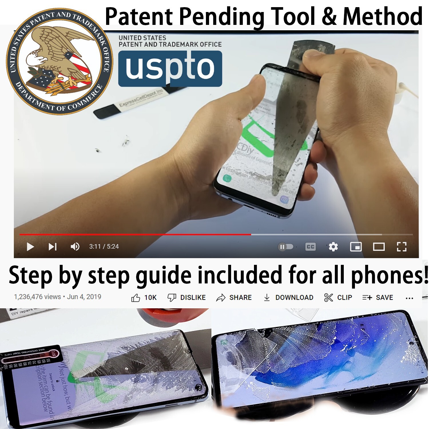 For Samsung Galaxy Note 20 Ultra Screen Glass Replacement Kit LOCA glue tool