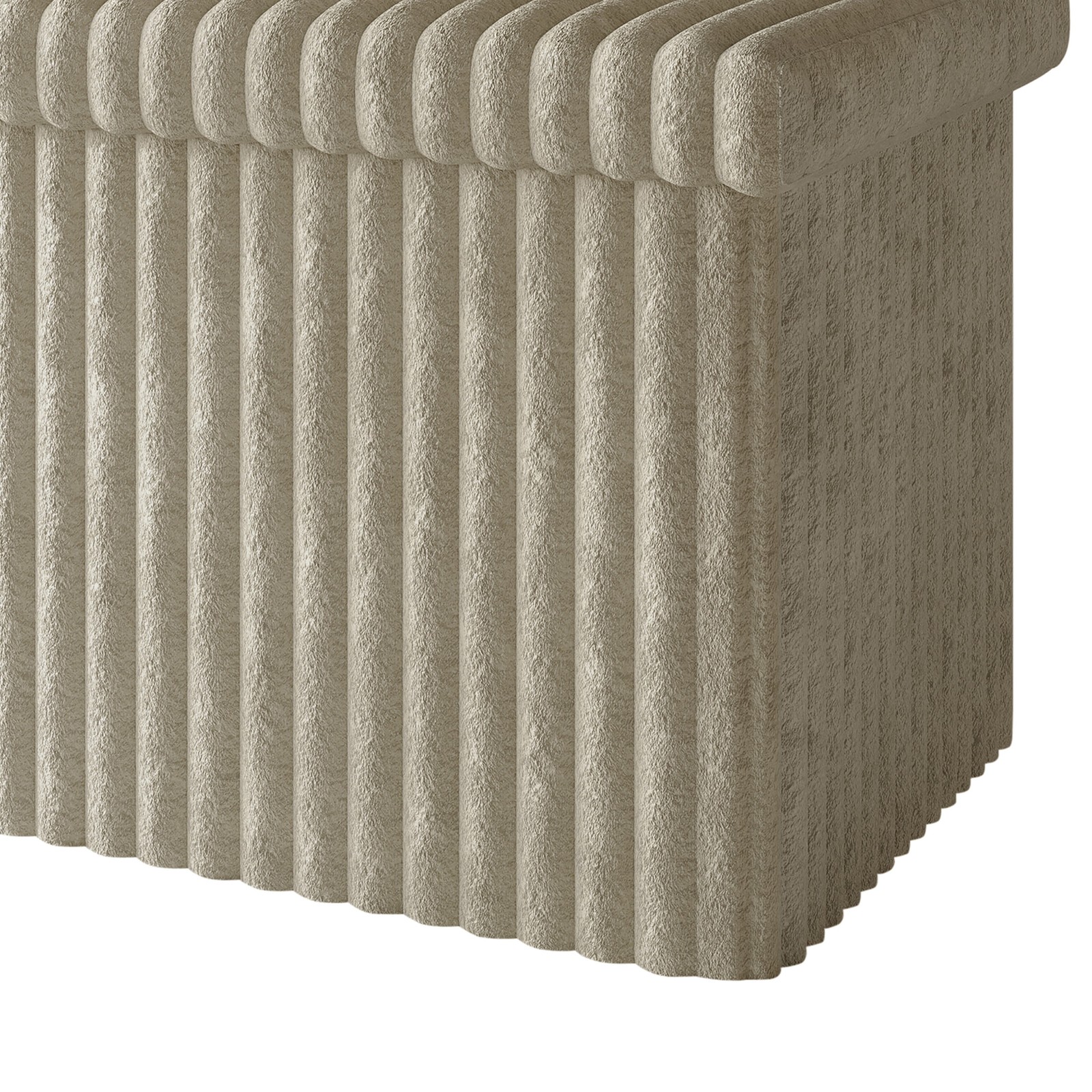Florence Upholstered Folding Storage Bench W/ Foam Filled Seat Multi-Purpose