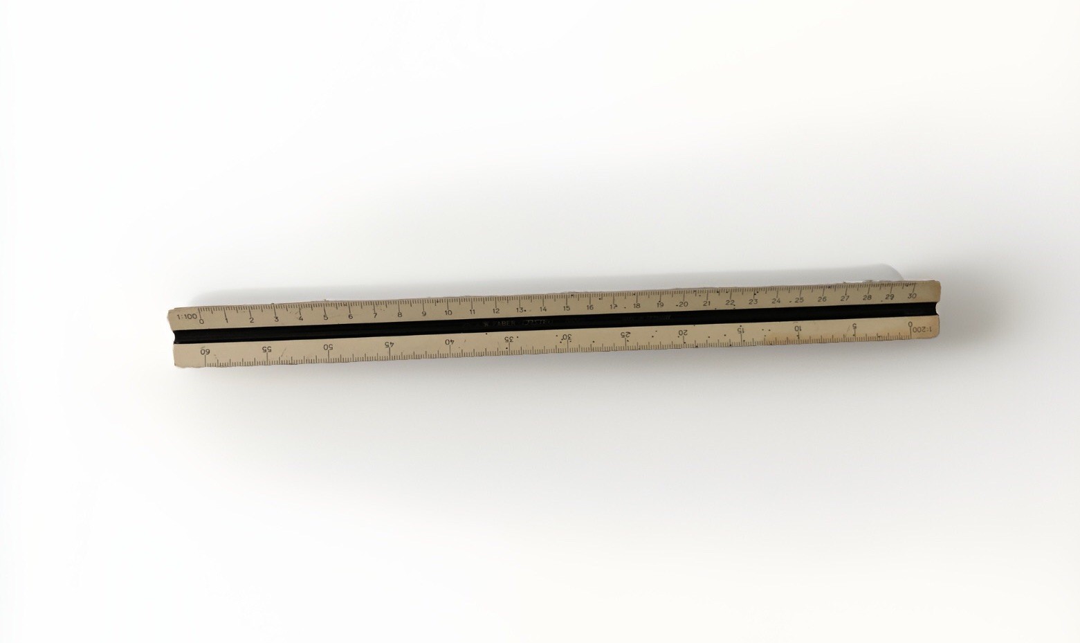 Vintage German Triangular Drafting Ruler A.w.faber Castell 883/b