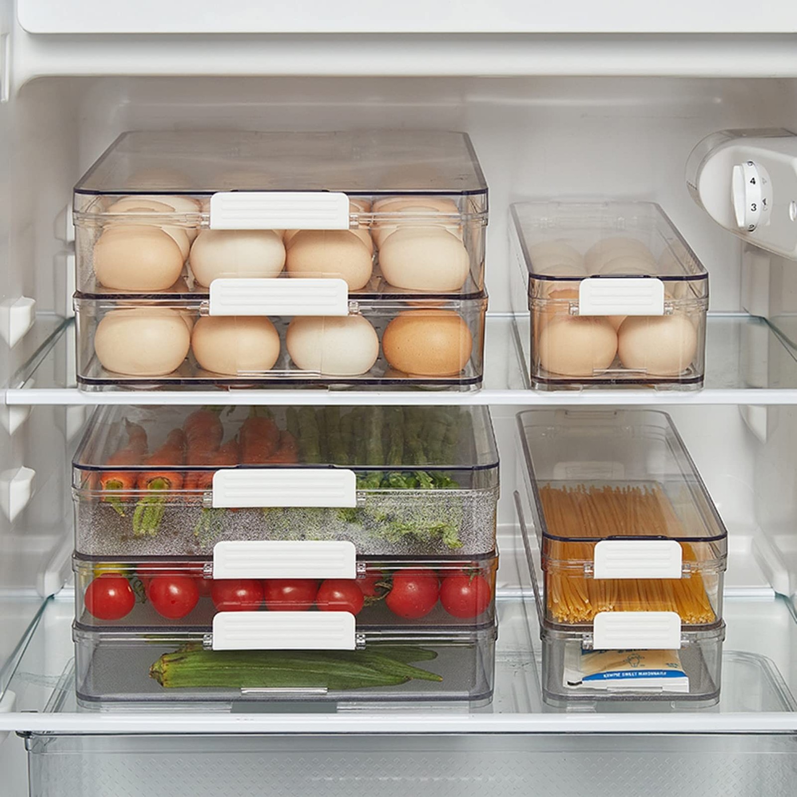 YOHA Clear Deviled Egg Tray Carrier with Lid 12 Grids Eggs Holder Case Refrig...