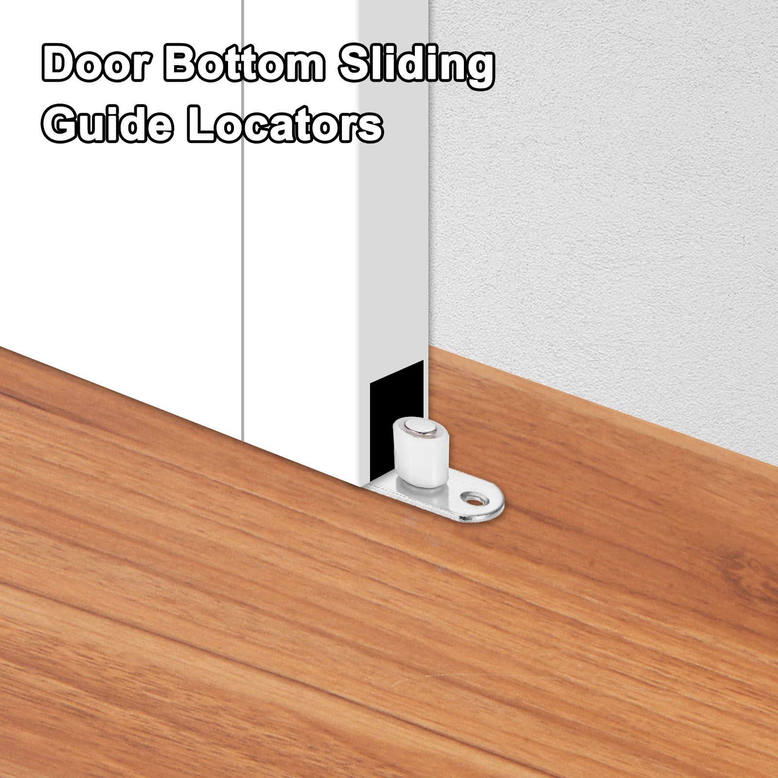 2-Pack Roller Guide Sliding, 4mm/0.16" Dia Sliding Floor Guide [White]