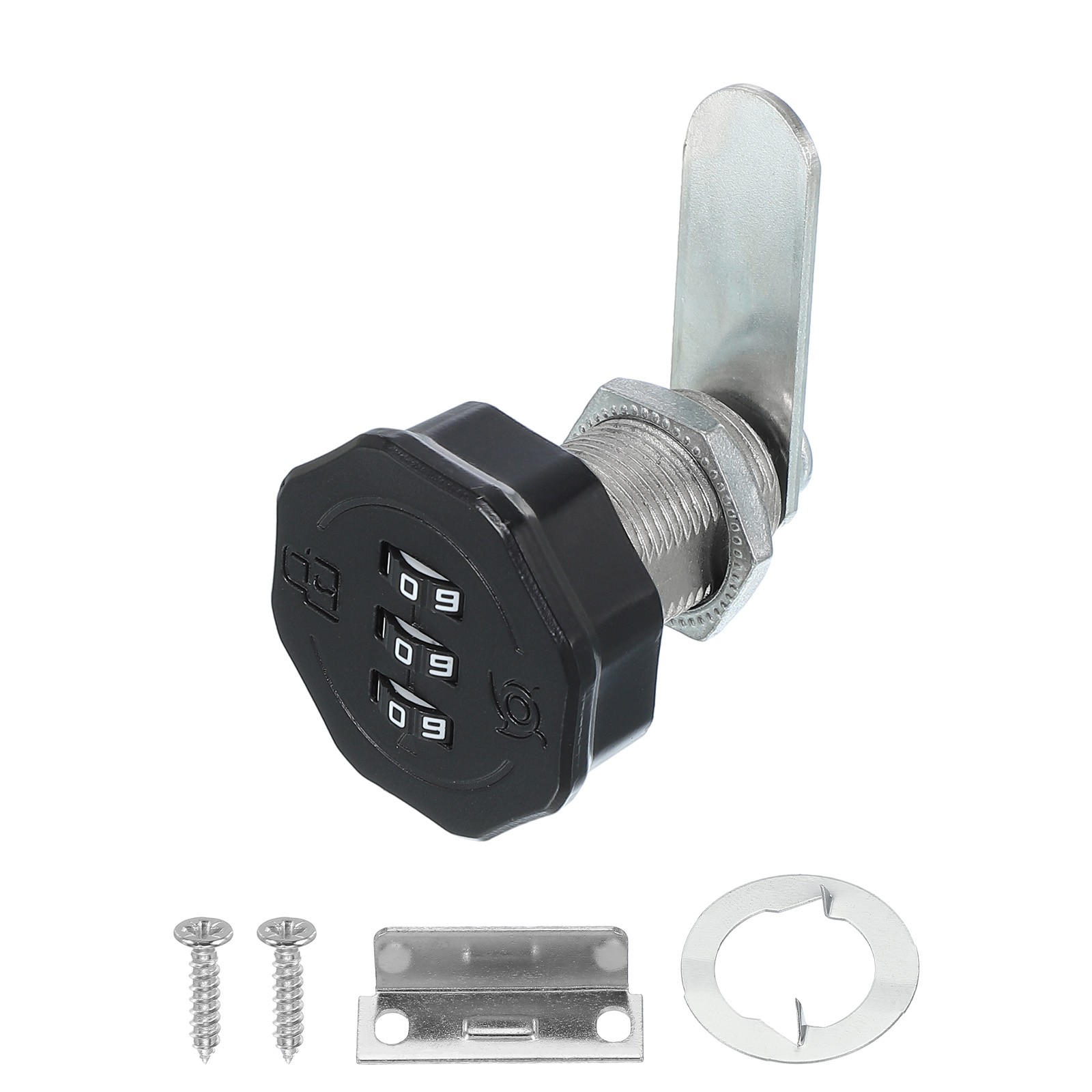 1" Combination Cabinet Cam Lock Zinc Alloy Cylinder Password Coded Lock Black