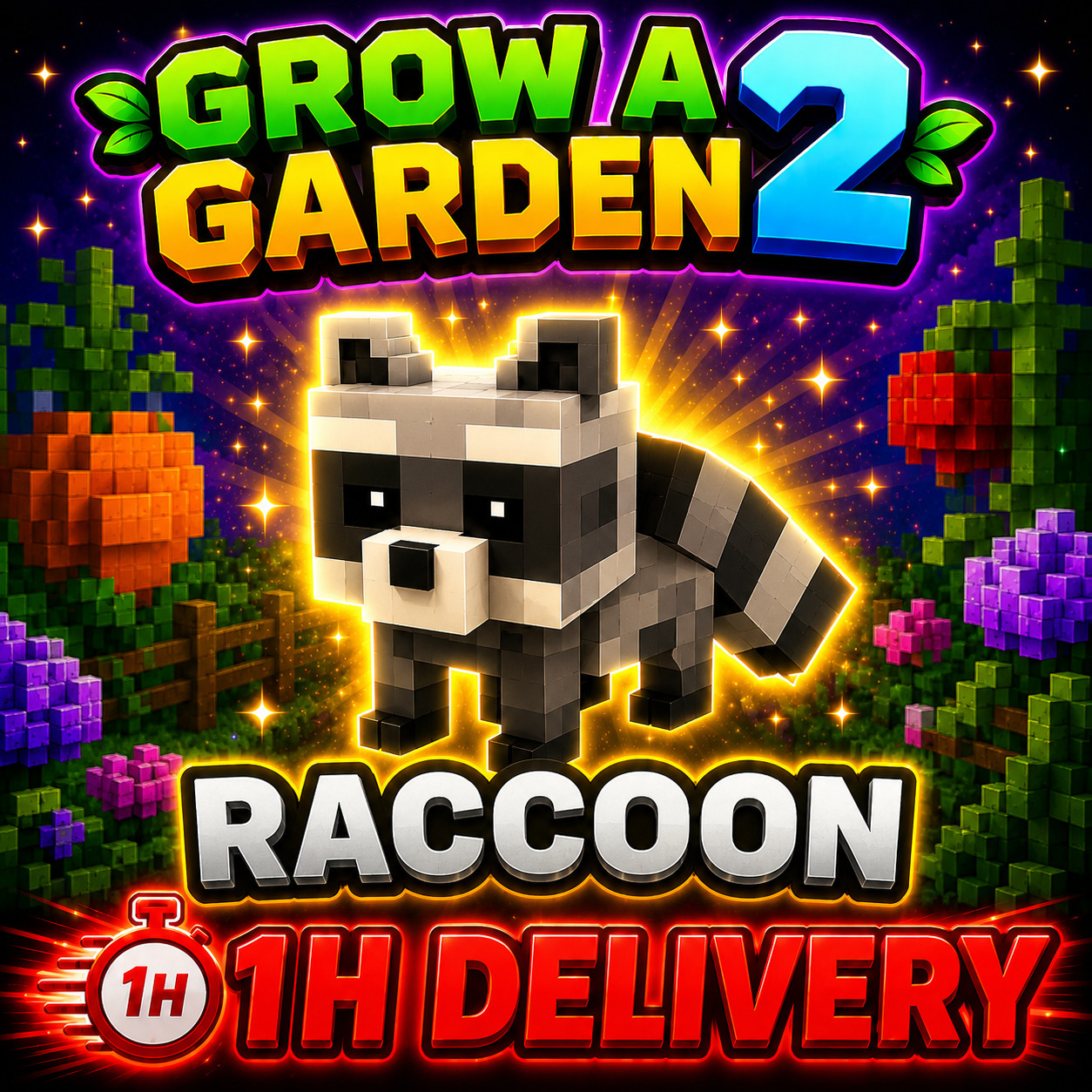🪴Grow a Garden 2 🪴 | 🦝Raccoon🦝 | 🔴1 HOUR DELIVERY!🔴| Fast & Quick