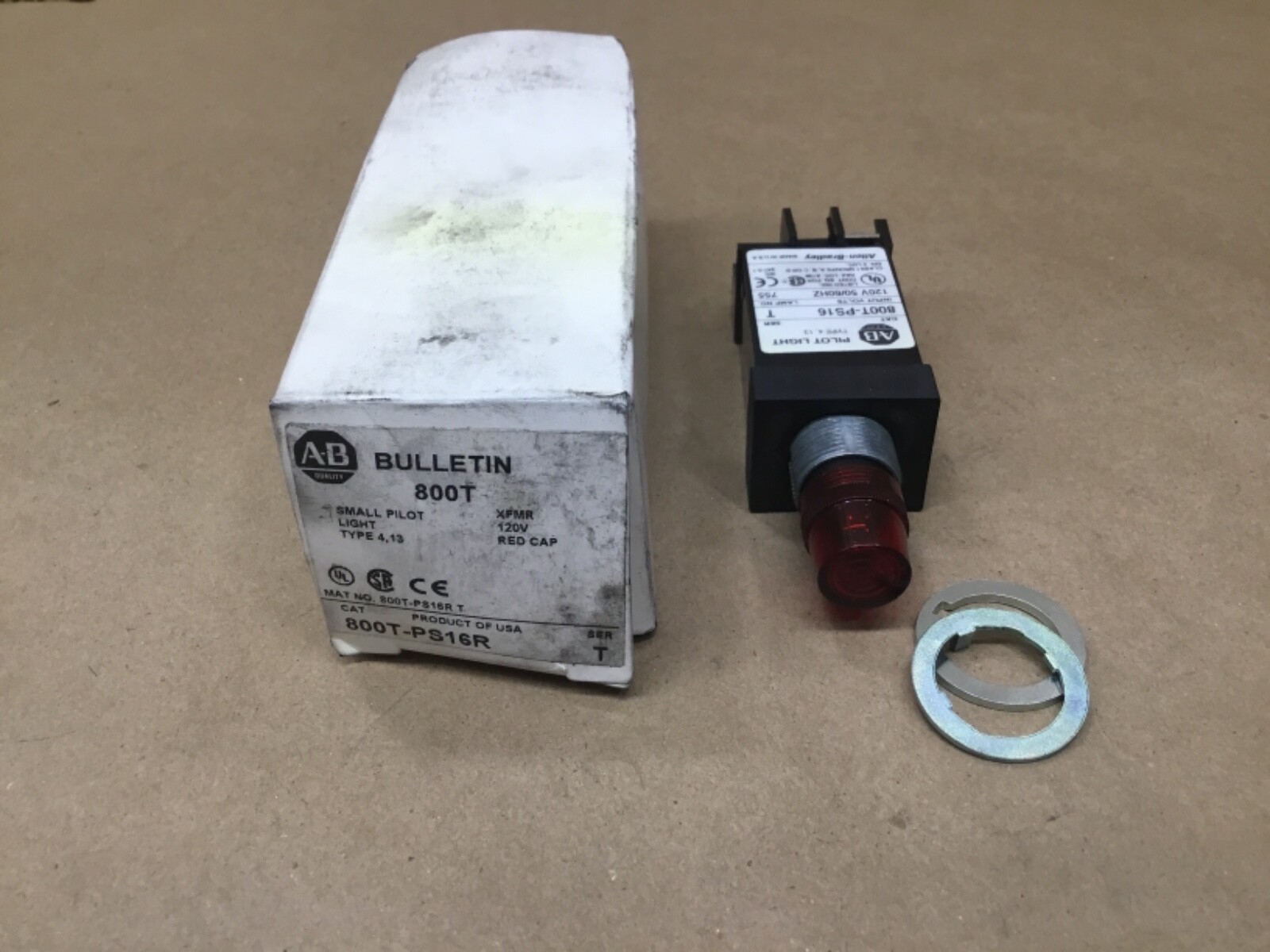 ALLEN-BRADLEY 800T-PS16R / 800T-PS16 SER.T RED PILOT LIGHT #67G43