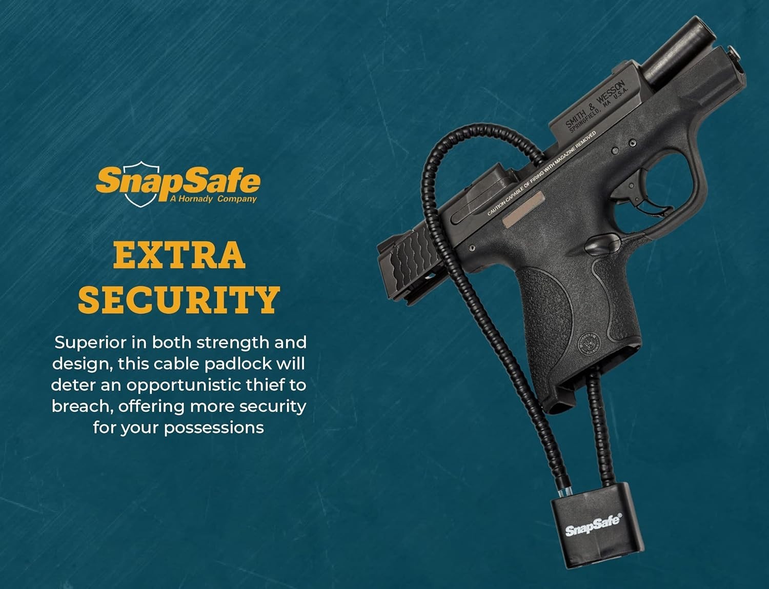 Snapsafe Lock Box Security Cable w/2 Padlock/4 Keys 2/Pack 75281