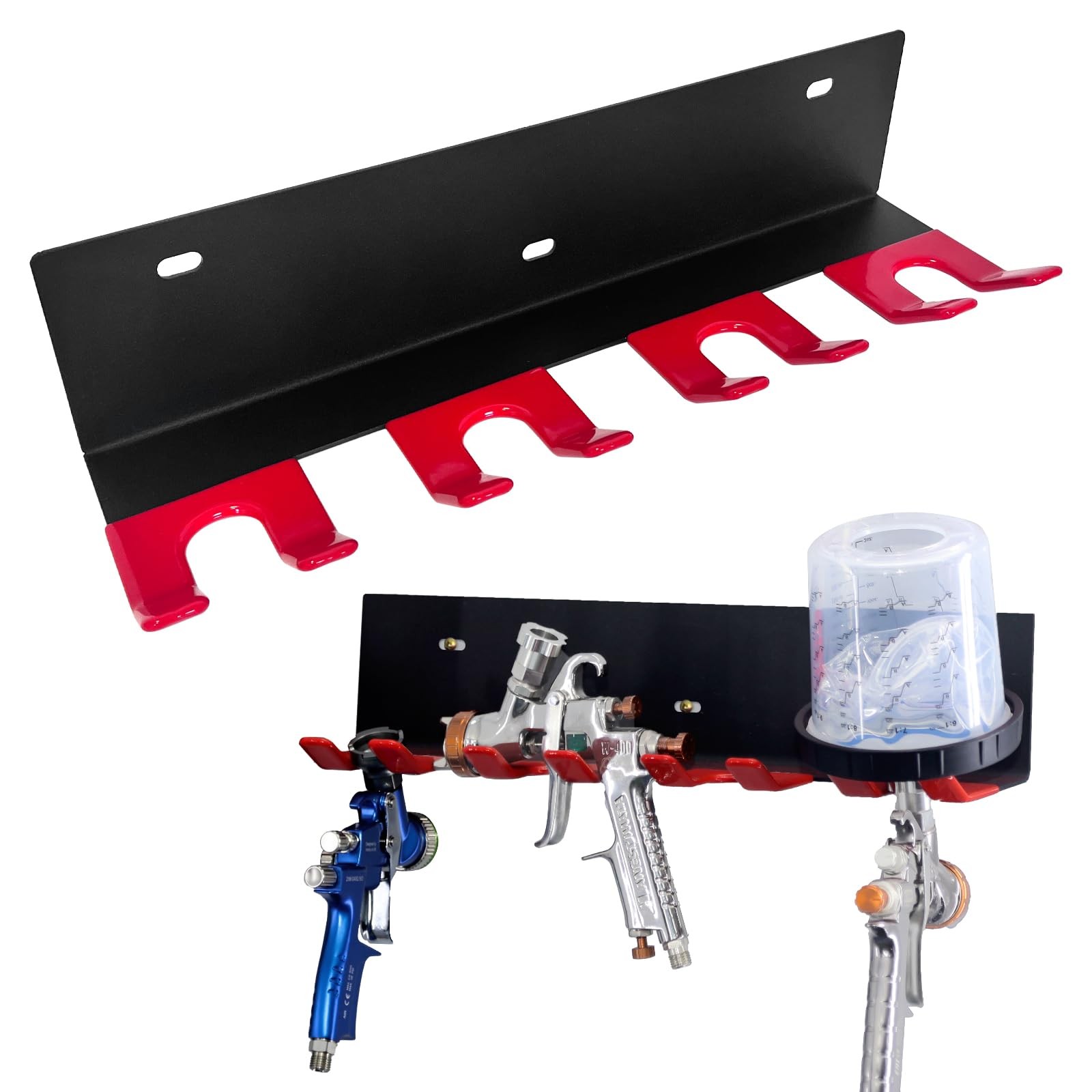 Spray Gun Holder Wide Spacing,Paint Gun Holder,Holds 4 Paint Guns with or Wit...
