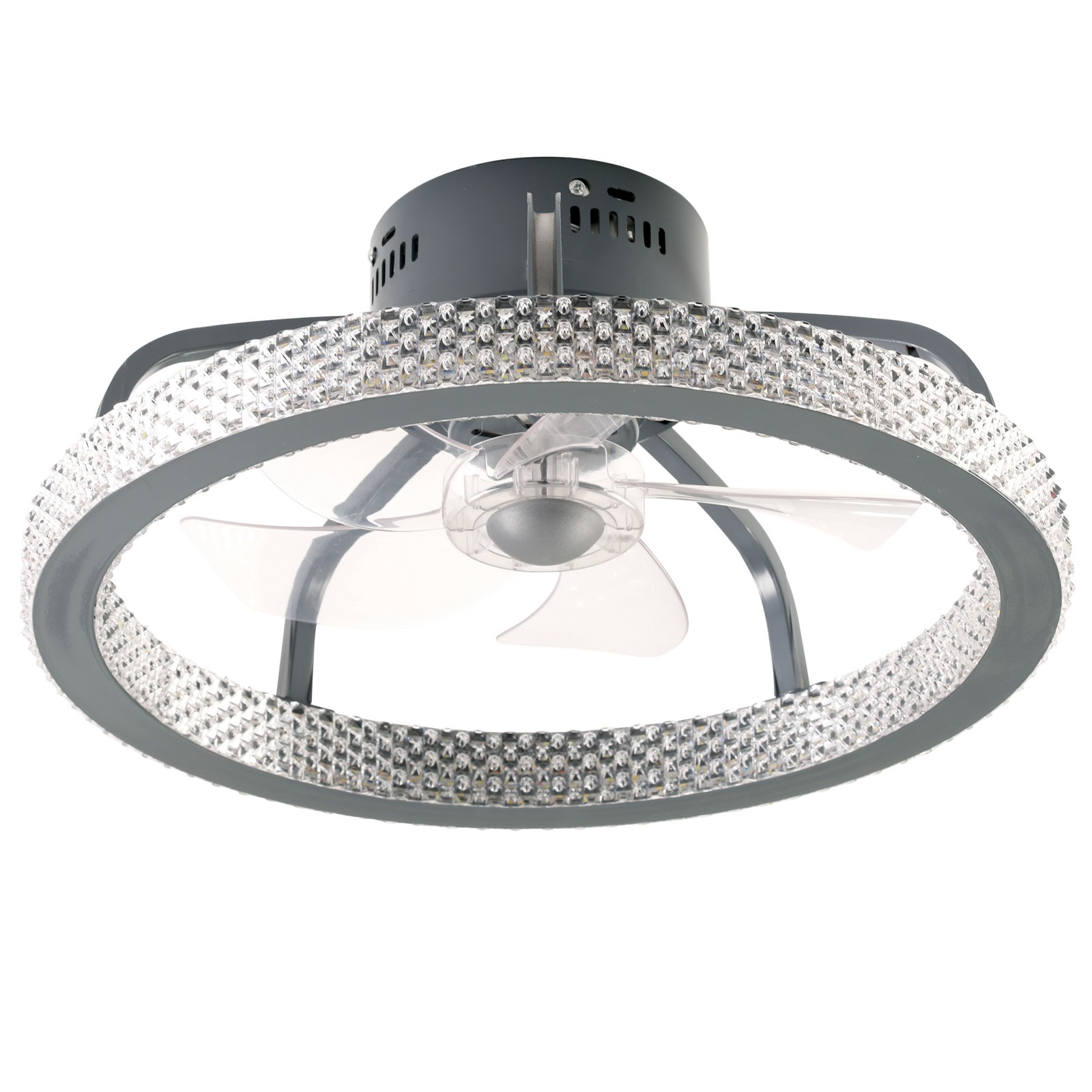 TCFUNDY RGB LED Ceiling Fan with Light App + Remote Control + Bluetooth Speaker