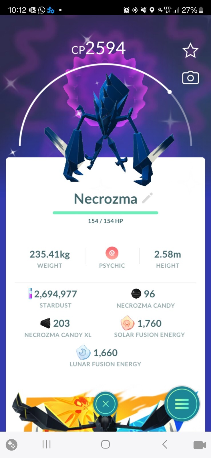 Pokemon Necrozma Shiny Registered Tr-de Or 30 Days