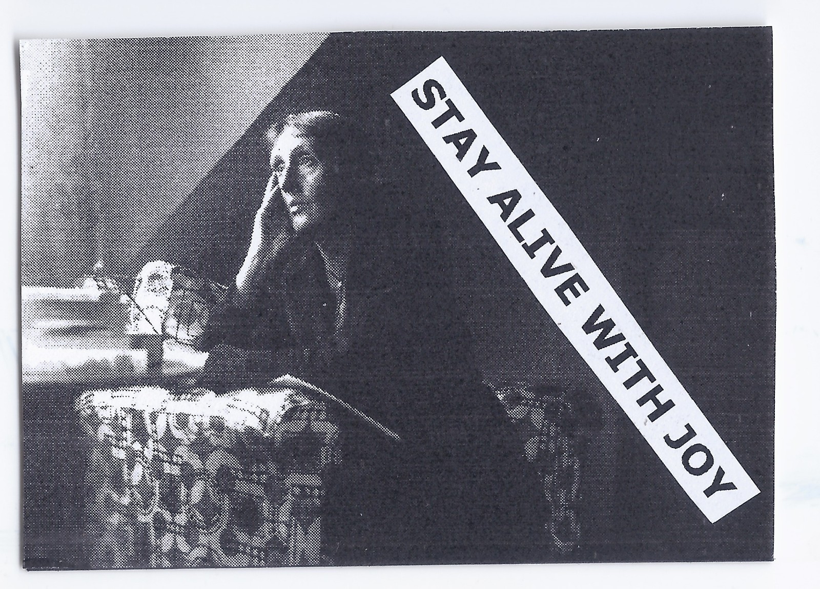 Stay Alive with Joy #2 - Virginia Woolf - ACEO OOAK Art Literature Feminism