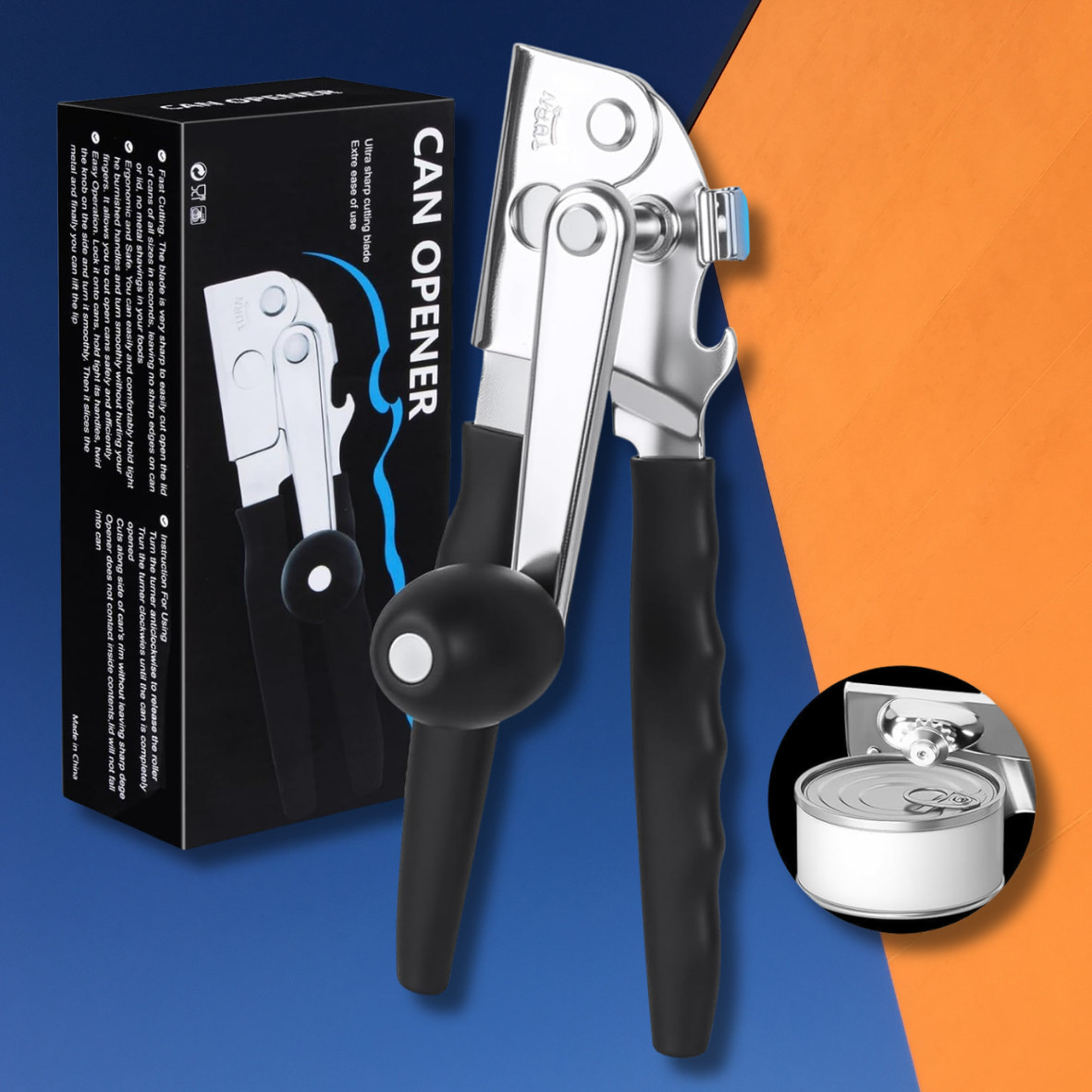 Commercial Can Opener Hand Crank Can Opener Manual Easy for Big Cans
