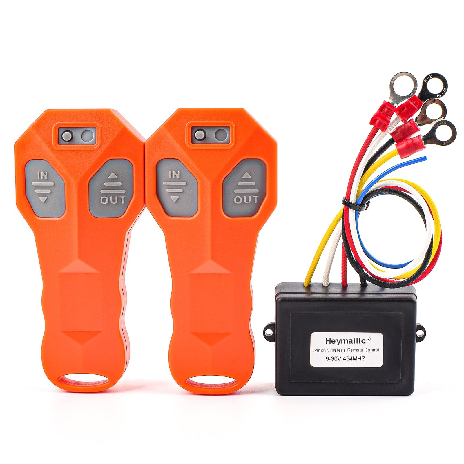 Heymaillc 12V Wireless Winch Remote Control 2 Pack - 100FT Universal 5 Wire C...