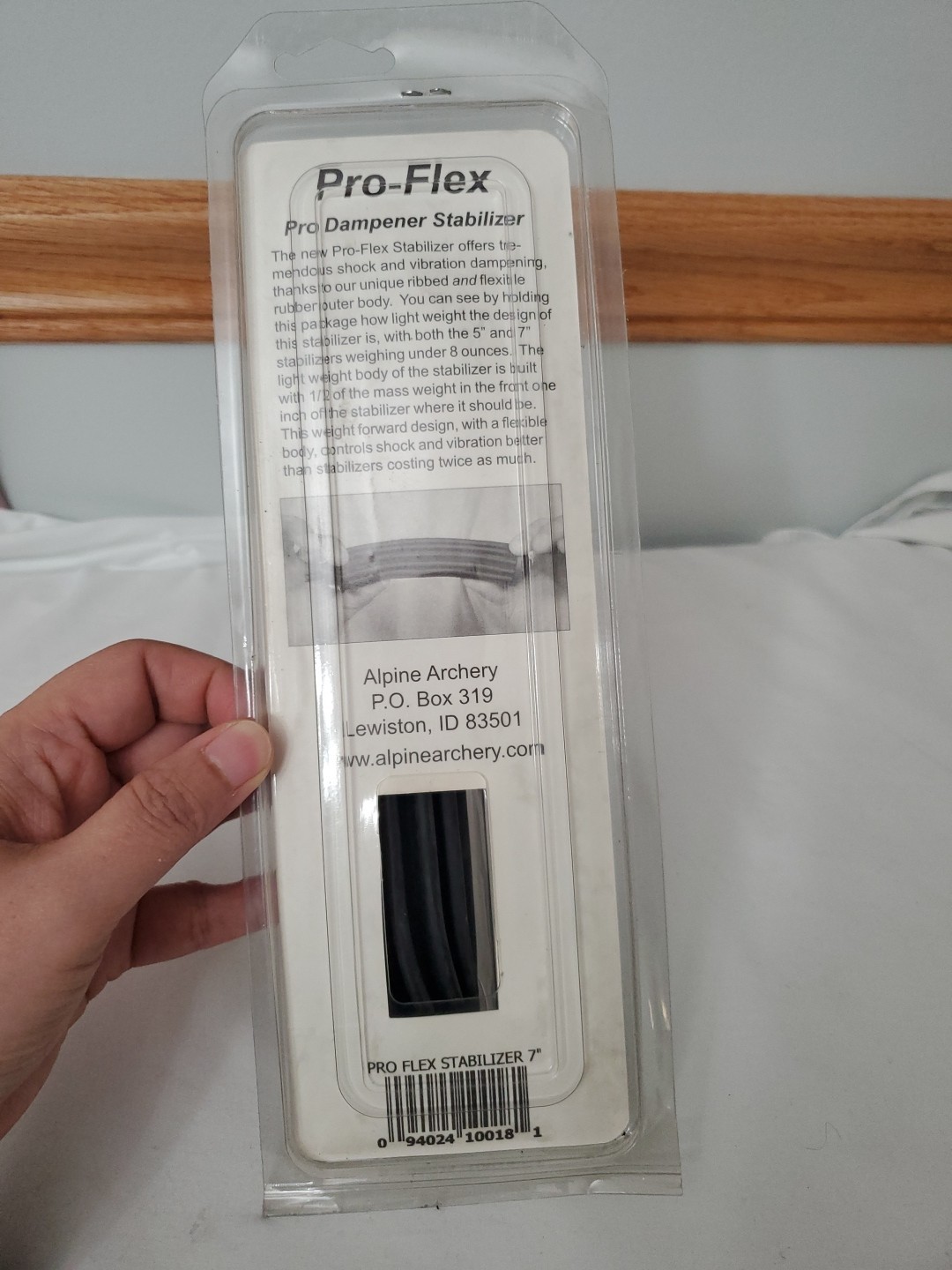 Alpine Archery Pro-Flex Pro Dampener Stabilizer 7" New In Package Black