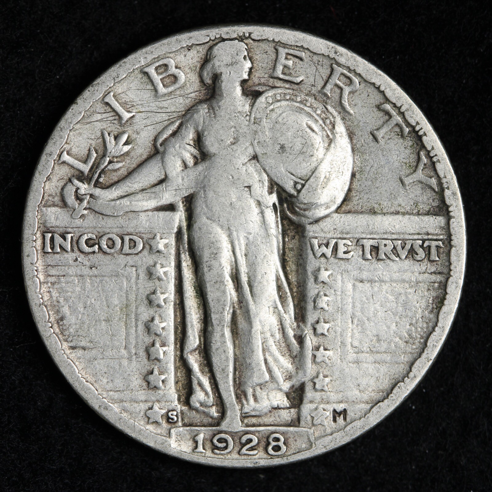 1928-S Standing Liberty Silver Quarter CHOICE XF E357 KRL