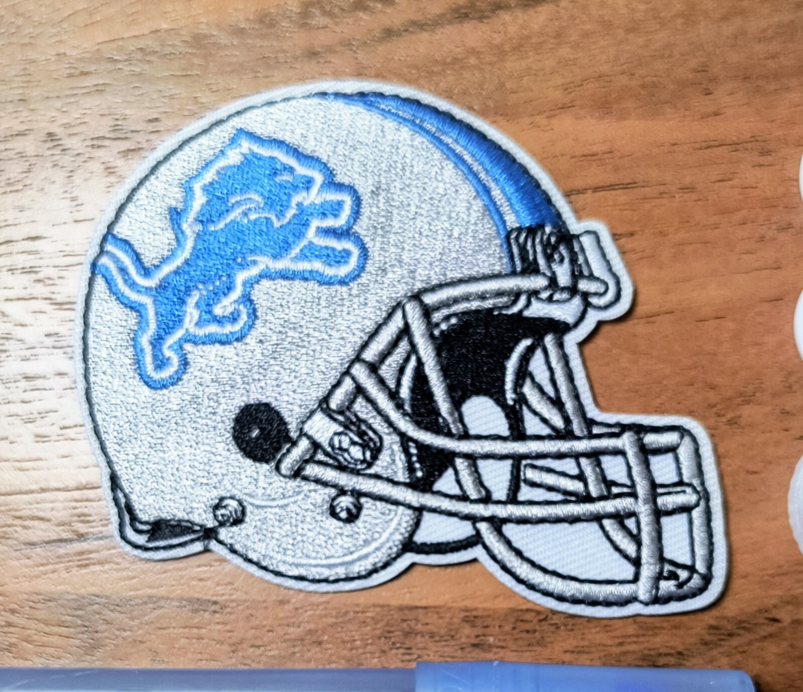 Detroit Lions Helmet Patch NFL Football Embroidered Iron On 2.5x3.5"